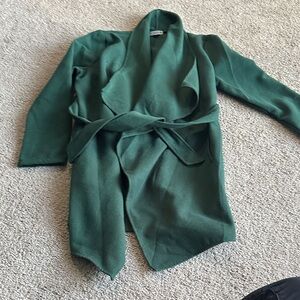 Elegant Dark Green Women's Trench Coat